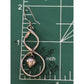 Vintage 90s Sterling Silver 925 Dangle Drop Infinity Heart Hook Earrings 2” Long