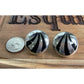 Vintage Mexico Signed IDM 925 Sterling Silver Black Dome Post Earrings 19g!