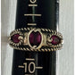 Carolyn Pollack Relios 925 Sterling Silver Garnet Ring Southwestern Size 9