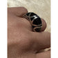 Vintage Sterling Silver Black Onyx Geometric Statement Ring Size 8