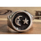 Vintage Celestial 925 Moon and Star Sterling Silver Ring Size 8.5