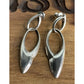 Sterling Silver Modern Teardrop Dangle Earrings Minimalist 925