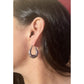 Vintage Sterling Silver 925 Sculpted Hoop Earrings Fluted Ribbed 1¼” 4g