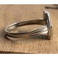 Sterling Silver 925 Modernist Geometric Signet Ring Size 11