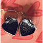 Vintage Sterling Silver 925 Turquoise Heart Dangle Earrings Artisan Southwest 5g