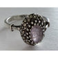 Vintage Sterling Silver Purple Amythest Art Deco Ring Size 9.5