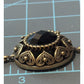 Lucky Brand Gold Tone w/Black Stone Filigree Bracelet 7.5"