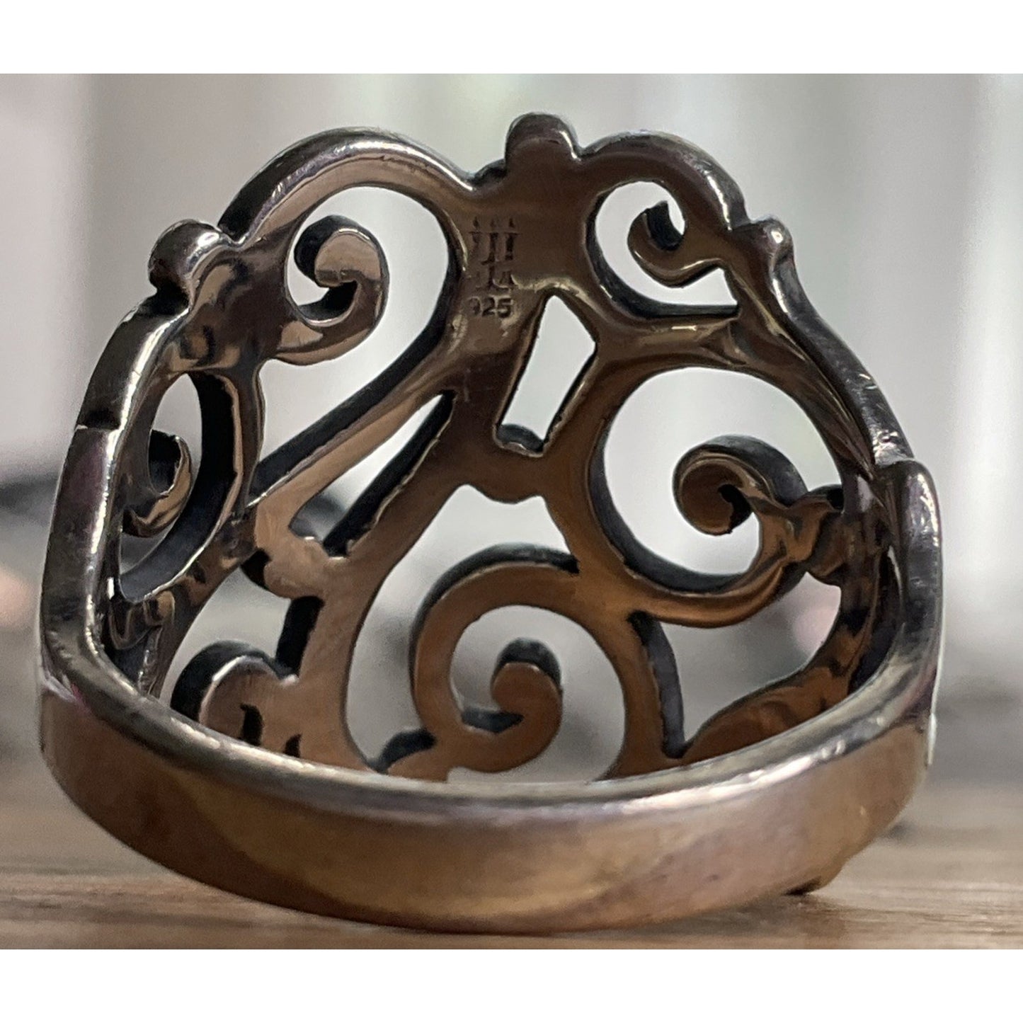 Retired James Avery Open Sorrento Sterling Silver Ring Size 8