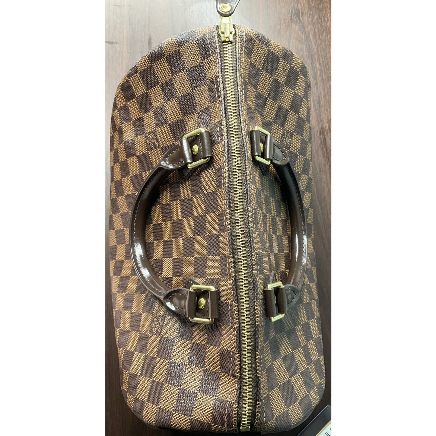 BNWOT Louis Vuitton Brown Canvas Speedy 30 Damier Ebene Handbag LV Purse