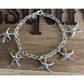 Vintage Sterling Silver Starfish Dangle Bracelet 7.5” Ocean Beach Coastal