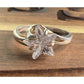 SETA Sterling Silver Star Ring 925 Clear CZ Star Statement Ring Size 8