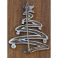 Sterling Silver Modern Abstract Christmas Tree Brooch Pin Signed H & H 8.4g