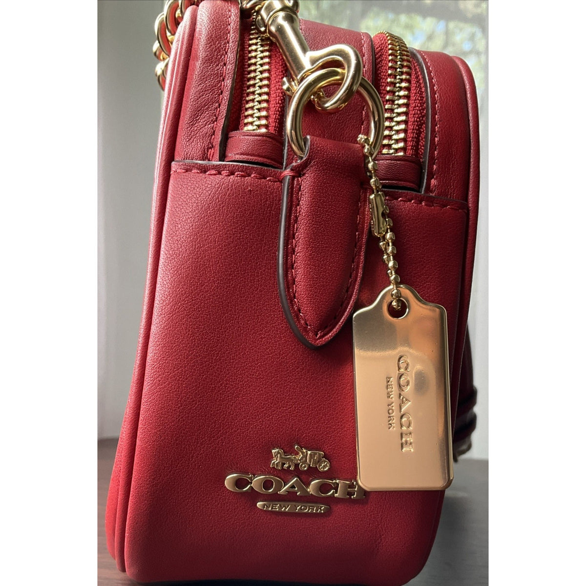 Brand New COACH Puffy Heart Leather Shoulder Bag Valentine Heart Motif Purse