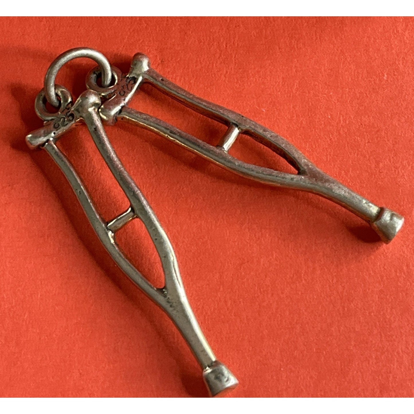 Vintage Sterling Silver Crutches Charm