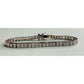 Sterling Silver Cubic Zirconia 7.25 Inch Box Chain Tennis Bracelet