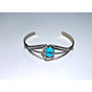 Vintage Navajo Sterling Silver Turquoise Cuff Bracelet Native American Southwest