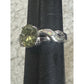 Sterling Silver Prasiolite Ring 925 Oval Green Amethyst Twist Band Size 6