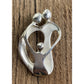 Sterling Silver Mother & Child Pendant 925 Family Love Heart Abstract Vintage