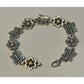 Pre owned James Avery Retired HTF Silver Butterflies In Bloom Flower Bracelet 7 3/4”