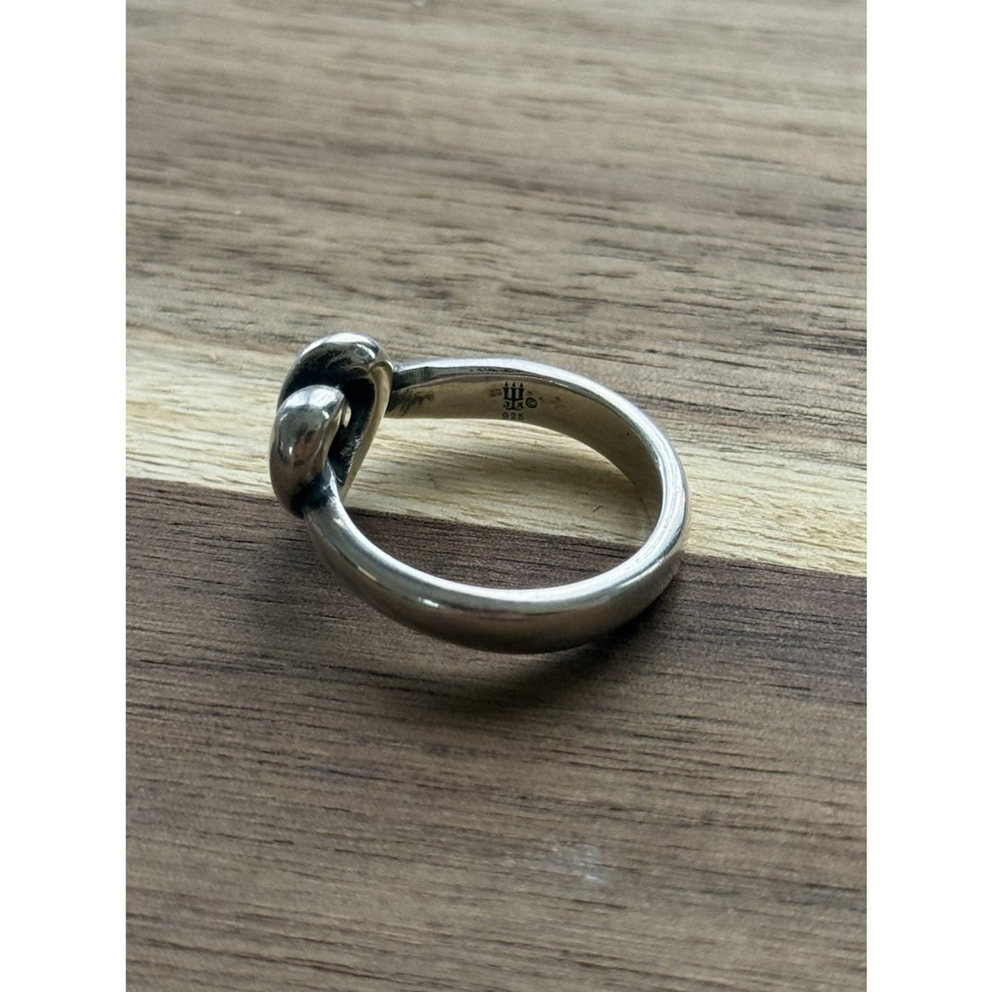James Avery Retired Sterling Silver Heart Knot Ring Size 8.5