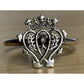 Vintage Sterling Silver Scottish Claddagh Ring Crown Heart Thistle Size 9