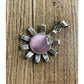 Sterling Silver Pink Cat’s Eye Sun Pendant