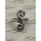 Pre owned James Avery Retired Sterling Silver Hammered Swirl Ring Size 7