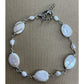Sterling Silver Freshwater Coin Pearl Bracelet Baroque Pearls Toggle 7.5