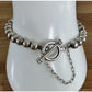 Vintage Sterling Silver Navajo Pearl Style Bead Bracelet 7.25” Toggle Clasp 17g