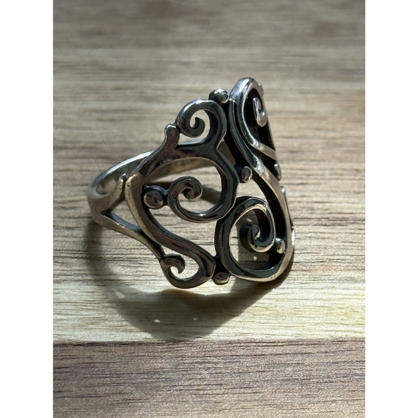 Retired James Avery Open Sorrento Sterling Silver Ring Size 7