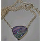 Retired KENDRA SCOTT Mckenna Gold Statement Pendant Necklace in Lilac Abalone