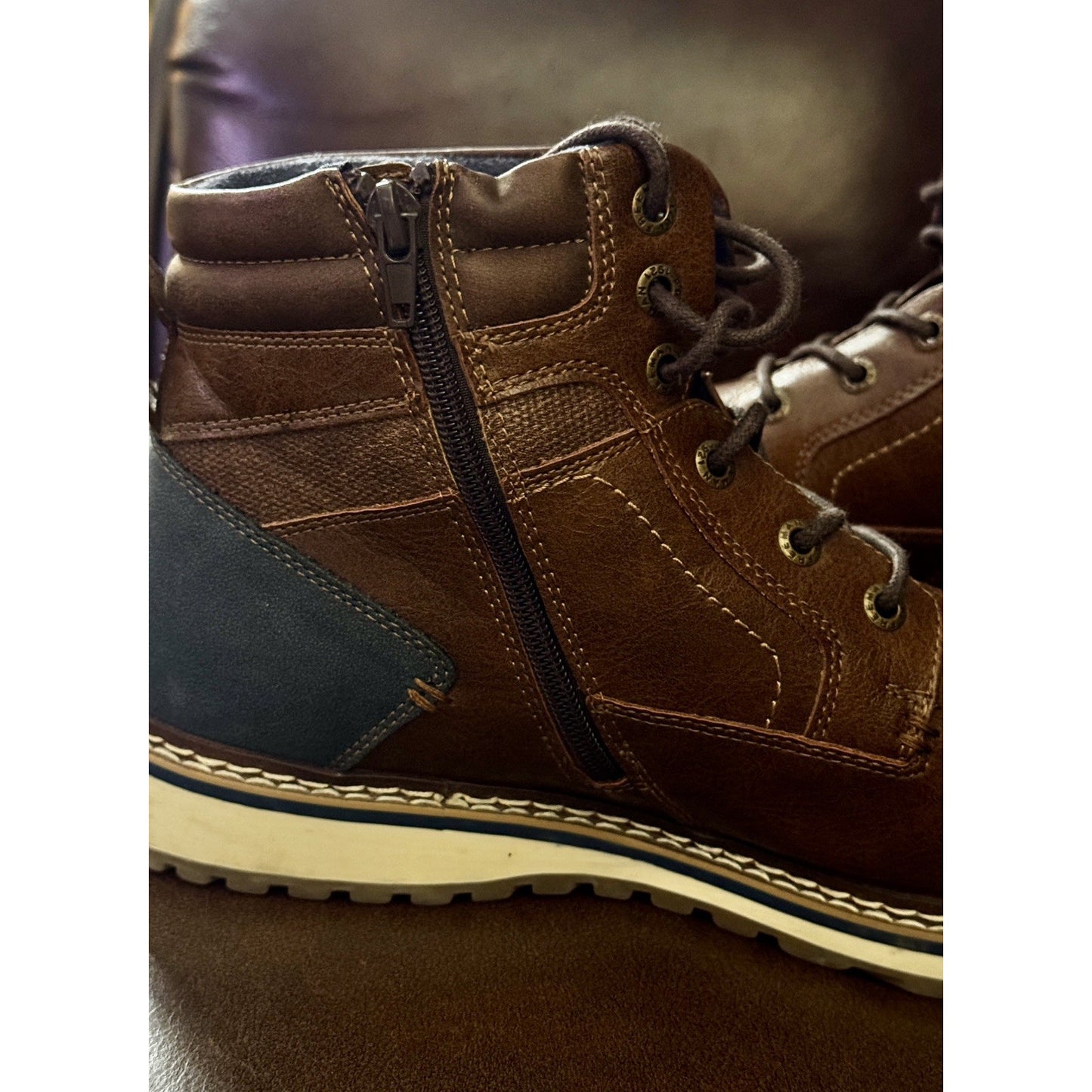 Men's FREEMAN Brown BECKETT 1921 Chukka Casual / Dress Ankle Boots SZ 10 Zip