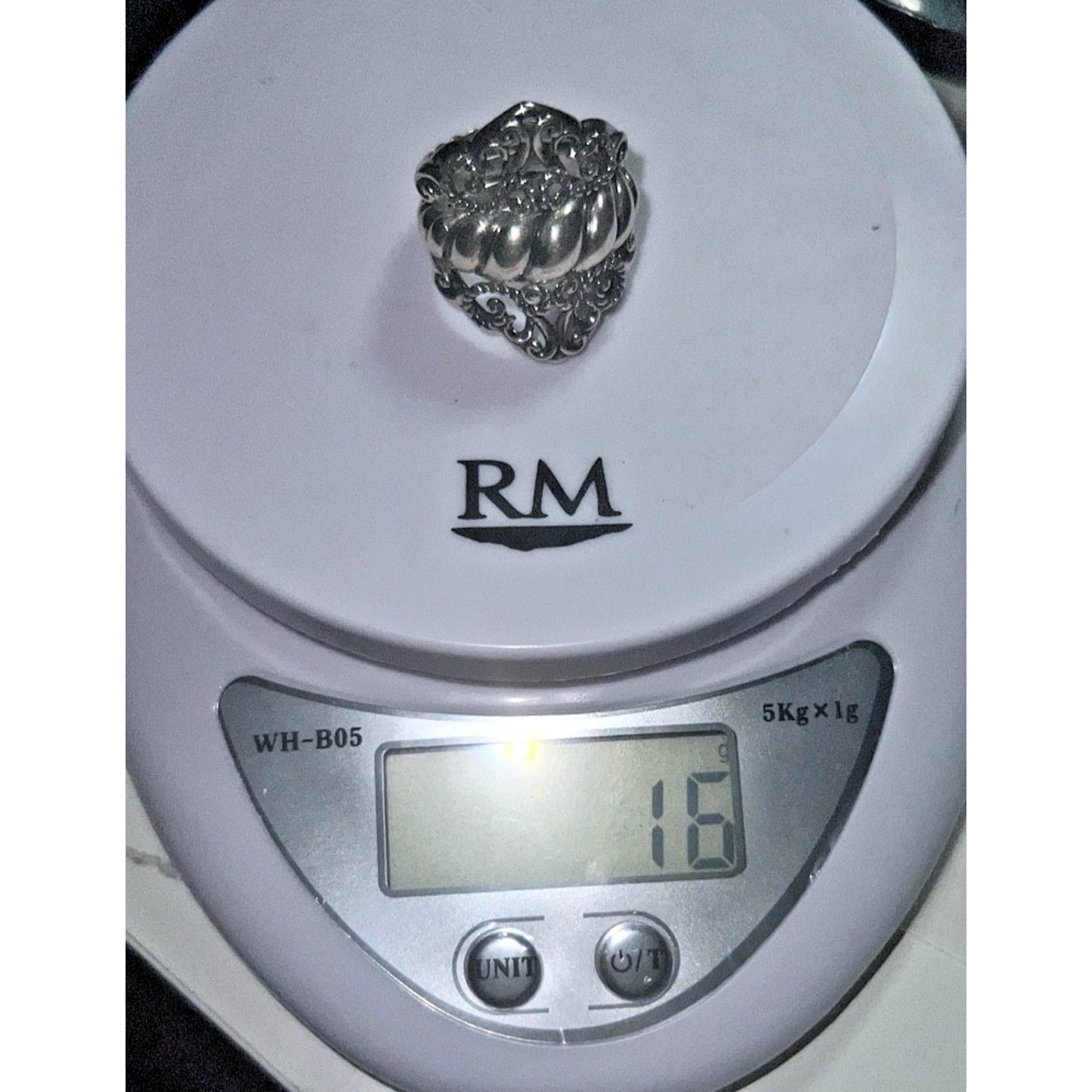 Vintage Sterling Silver Rope & Scroll Design Ring Size 9 – 16g Solid .925