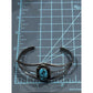 Vintage Navajo Native American RLG Sterling Silver Kingman Turquoise Cuff Bracel