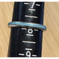 Retired Tiffany & Co. Blue Enamel Sterling Silver Narrow Stripe Band Ring Size 8