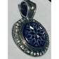Vintage Carolyn Pollack CP Sterling Silver Lapis Mother of Pearl Pendant 20g