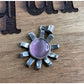 Sterling Silver Pink Cat’s Eye Sun Pendant