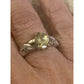 Sterling Silver Prasiolite Ring 925 Oval Green Amethyst Twist Band Size 6