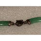 Vintage Jade Barrel Bar Bead Necklace Sterling Silver 925 Chinese Export 17” 23g