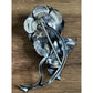 Vintage Beau Sterling Silver Rose Brooch 5.4 g Flower Pin Mid Century Floral