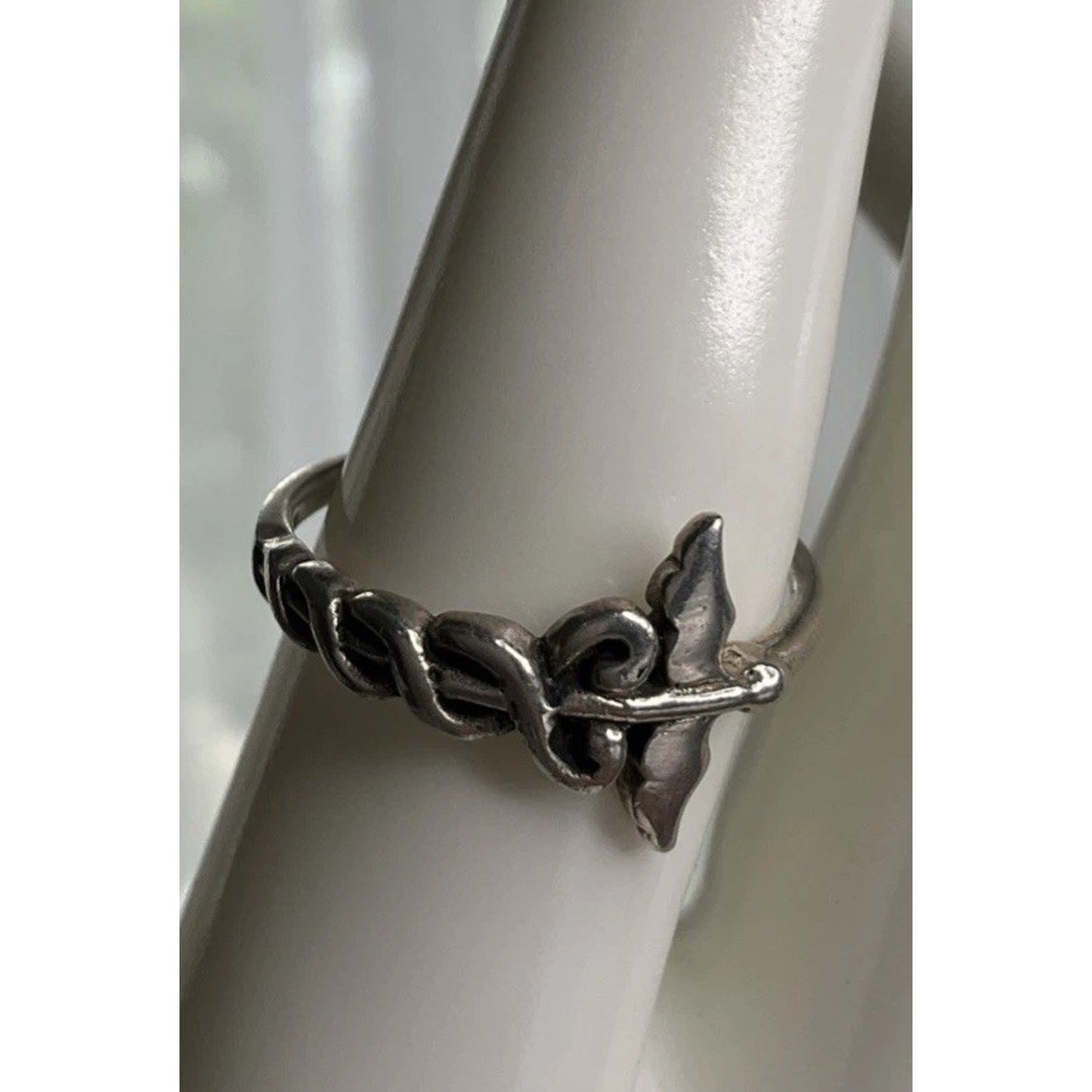 Sterling Silver Caduceus Ring 925 Medical Doctor Nurse Healthcare Ring Size 8