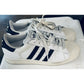 Mens Boys Adidas 3 Black Stripes Running Tennis Shoes Size 7.5 Pre-Owned