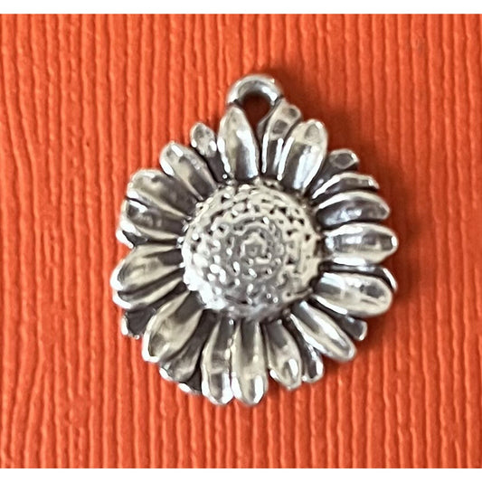 James Avery Retired Sterling Silver Sunflower Charm Pre-Owned