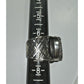 CFJ Sterling Silver Ring with Black Druzy Quartz Stone Adjustable Size 7