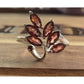IBBC Sterling Silver Leaf Vine Wrap Ring 925 Marcasite Style Bypass Ring Size 7