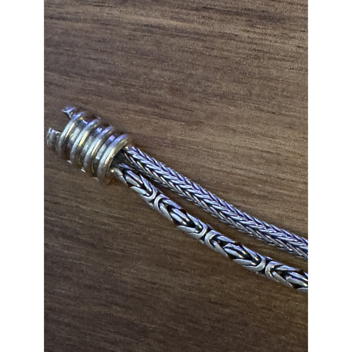 Vintage Bali Sterling Silver 925 Handwoven Double Chain Bracelet 25.2g, 7.75 gr
