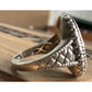 ATR 925 14K Gold Diamond Sterling Silver Ring Thailand Ornate Size 7.25