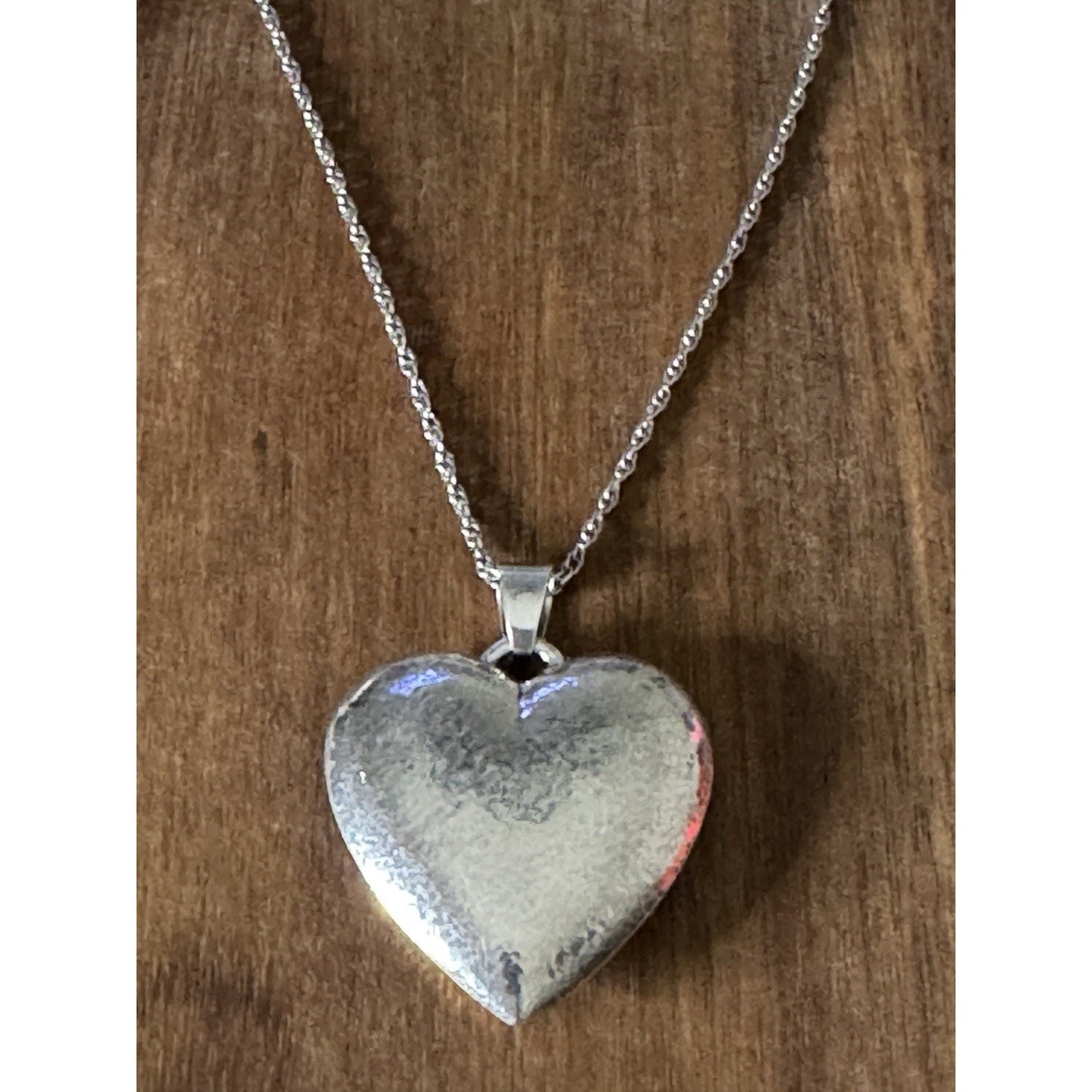 Pre Owned James Avery Retired RARE X-Large Puffy Heart Pendant And 21.5 Necklace 2 3/4”!