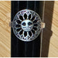 Vintage Sterling Silver Sun Face Y2K Celestial Boho Ring Size 7
