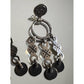 Pre owned James Avery Vintage Retired RARE Silver & Brass Chandelier Aztec Dangle Earrings